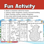 Christmas Activity Worksheets | Fun Holiday Literacy & Math for Kids