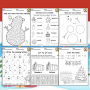 Christmas Activity Worksheets | Fun Holiday Literacy & Math for Kids
