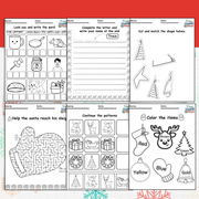 Christmas Worksheets | Santa Maze, Counting, Tracing & Holiday Activities