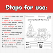 Christmas Worksheets | Santa Maze, Counting, Tracing & Holiday Activities