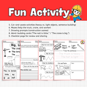 Construction Worker Community Helper | Letter P Worksheets | Preschool & Kindergarten