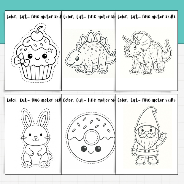 Cut and Paste Worksheets | Fine Motor Skills Activities for Preschool & Kindergarten