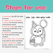 Cut and Paste Worksheets | Fine Motor Skills Activities for Preschool & Kindergarten
