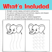 Cutting Practice Worksheets | Fine Motor Scissor Skills Activities for Kids