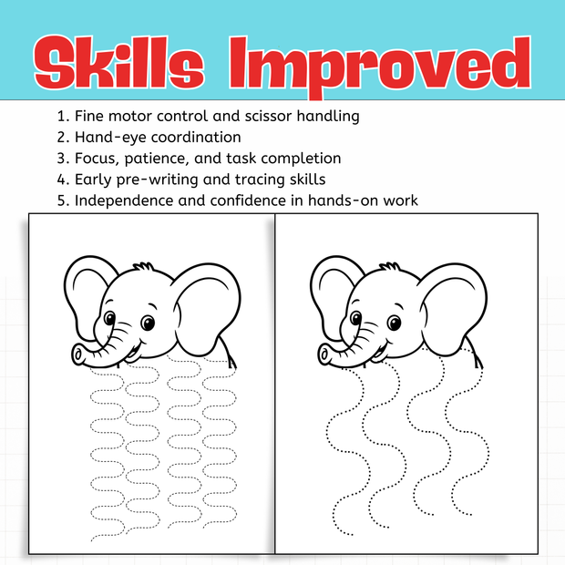 Cutting Practice Worksheets | Fine Motor Scissor Skills Activities for Kids