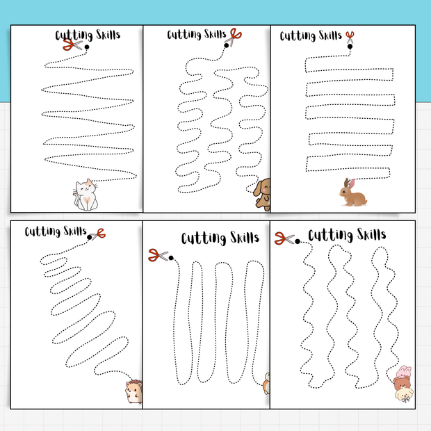 Cutting Skills Worksheets | Scissor Practice Activities for Preschool & Kindergarten