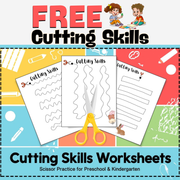Cutting Skills Worksheets | Scissor Practice Activities for Preschool & Kindergarten