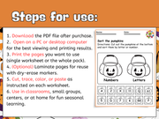 Halloween Math Literacy Worksheets | Pumpkin, Ghost & Scarecrow Activities for Preschool ~ Grade 1