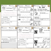Mail Carrier Community Helper | Letter N Worksheets for Preschool and Kindergarten - PDF