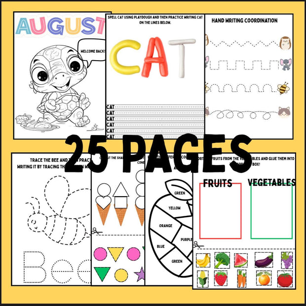 August morning tubs – back-to-school fine motor and literacy activities for pre-K, kindergarten, special education, ABA therapy, and homeschool learning