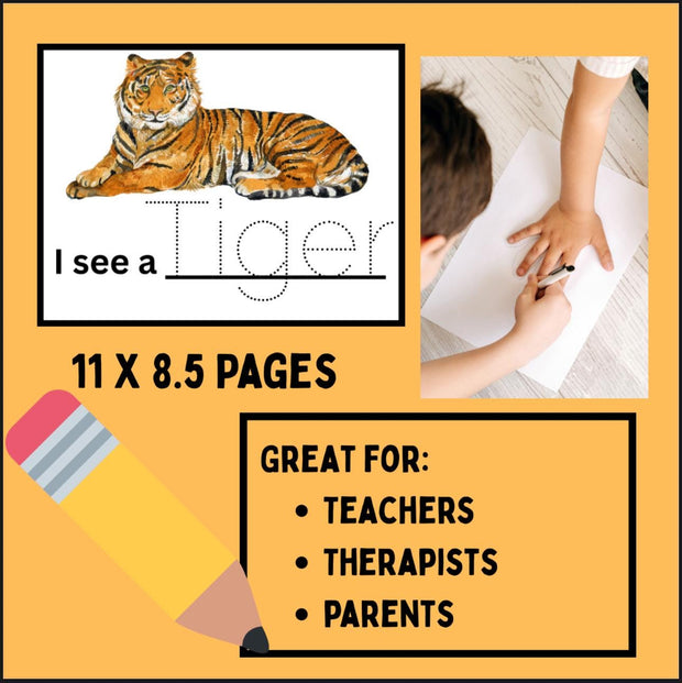 I See word tracing worksheets | alphabetical order vocabulary practice | printable reading and handwriting activity for kids | preschool and kindergarten literacy resource