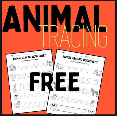 Free Animal Tracing Worksheets for Preschool & Kindergarten | Fine Motor Skills, Pre-Writing Practice Printable