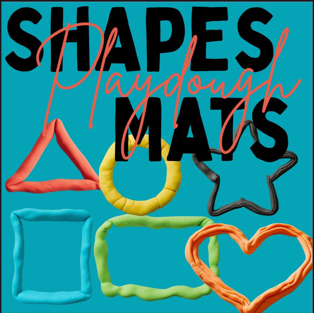 Shape playdough mats printable | 10 shape tracing sheets for preschool, ABA therapy, homeschool, and early learning fine motor activity