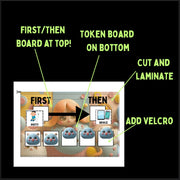 &quot;Editable first-then visual schedule and token board – autism behavior chart printable for special education, ABA therapy, and classroom management
