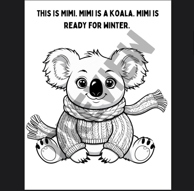 Preschool literacy coloring book – read and find activities with community helpers, animal worksheets, and following directions practice, printable PDF for kids