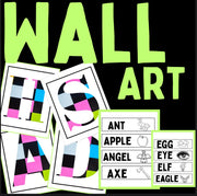 Alphabet wall art A–Z – printable ABC posters with sight words, educational classroom decor PDF for preschool and kindergarten learning
