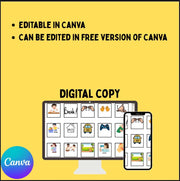 I Want visual sentence strip – editable communication board for kids, autism PECS printable, speech therapy AAC tool PDF