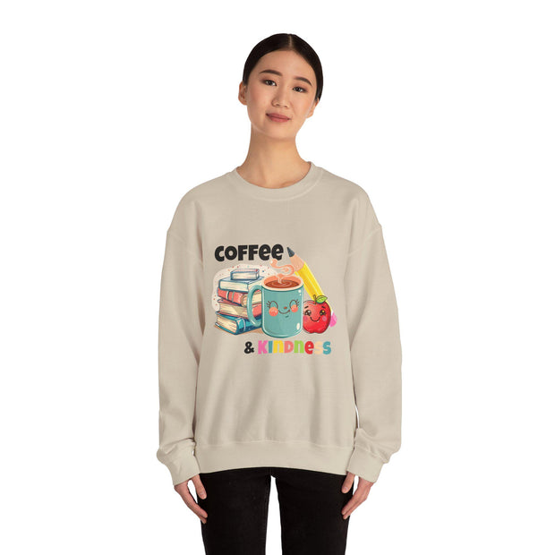 Coffee & Books Sweatshirt: Cozy Unisex Crewneck