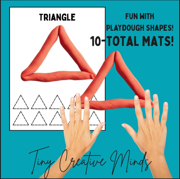 Shape playdough mats printable | 10 shape tracing sheets for preschool, ABA therapy, homeschool, and early learning fine motor activity