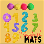 Playdough number mats 0-9 printable | fine motor skills, number tracing and counting practice for preschool, special education, ABA, OT, SLP, kindergarten