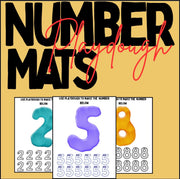Playdough number mats 0-9 printable | fine motor skills, number tracing and counting practice for preschool, special education, ABA, OT, SLP, kindergarten