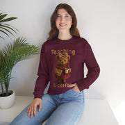Teaching Bear Crewneck Sweatshirt - Perfect for Educators, Cozy Gift for Teachers, Classroom Style, Cute Coffee Lover Sweatshirt