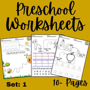 Printable Preschool Worksheets | Alphabet, Numbers, Shapes, Colors & Cut and Paste Activities