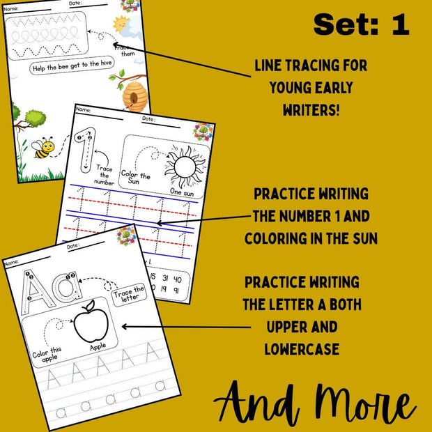Printable Preschool Worksheets | Alphabet, Numbers, Shapes, Colors & Cut and Paste Activities