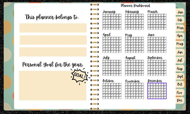 Groovy Digital Teacher Planner | Editable & Printable Classroom Organizer | Polka Dot Theme