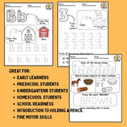 Farm Friends Preschool Activity Pack: Alphabet, Numbers, Shapes (Printable Download)
