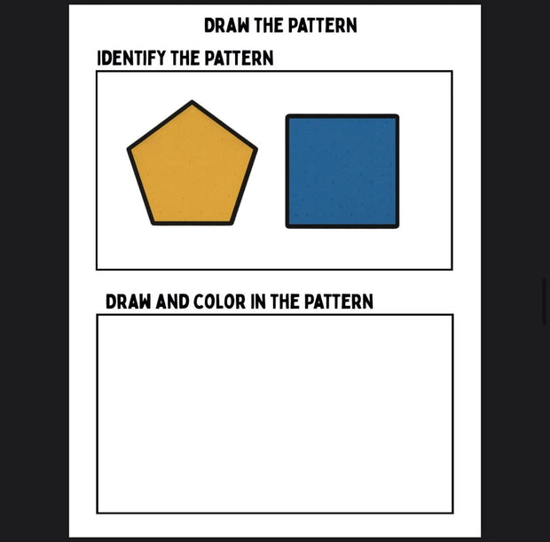Shape & Pattern Recognition Worksheets: Fine Motor Skills (Printable Activities for Kids)