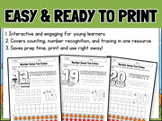Ten Frames 1-20 Worksheets: Counting & Number Tracing (Printable)