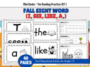 Fall Sight Word Mini Books: Reading Practice for Grades 1-3 (Printable)