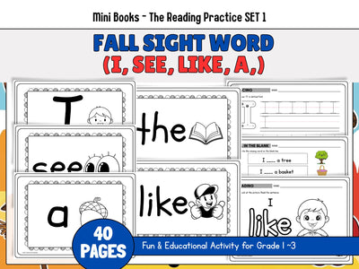 Fall Sight Word Mini Books: Reading Practice for Grades 1-3 (Printable)