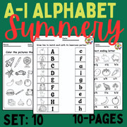 Alphabet & Numbers Preschool Activity Pack A–I | Set 10 | Printable Worksheets for Kids