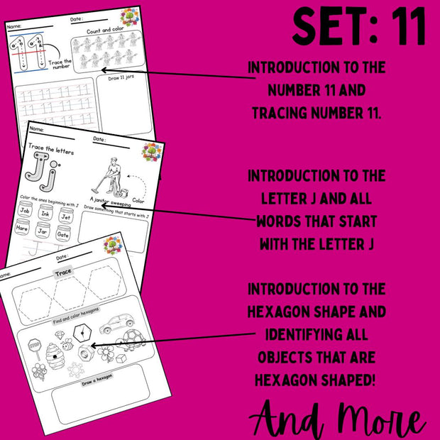Community Helpers Preschool Activity Pack | Set 11 | Printable Worksheets for Kids, Letters, Numbers & Colors