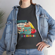 Coffee & Kindness Teacher T-Shirt: Unisex Heavy Cotton Back to School Tee