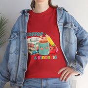Coffee & Kindness Teacher T-Shirt: Unisex Heavy Cotton Back to School Tee