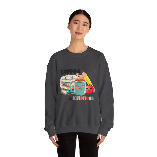 Coffee & Books Sweatshirt: Cozy Unisex Crewneck