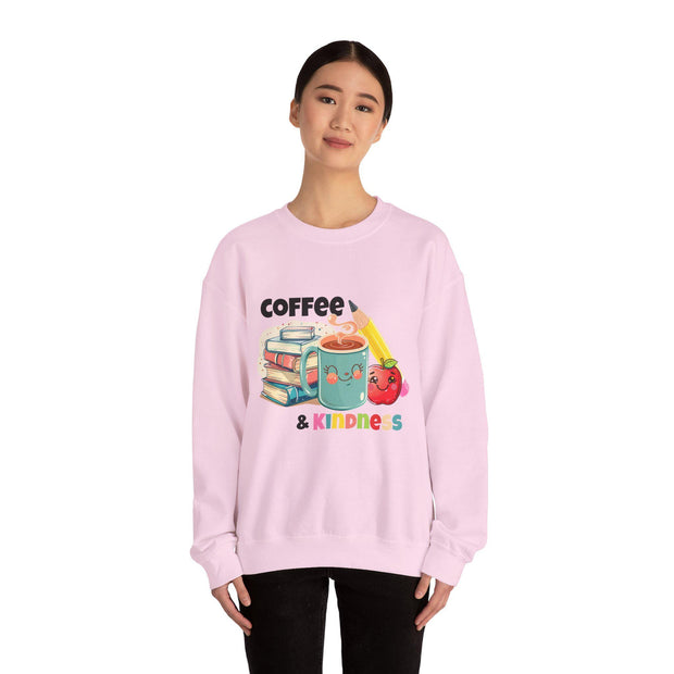 Coffee & Books Sweatshirt: Cozy Unisex Crewneck