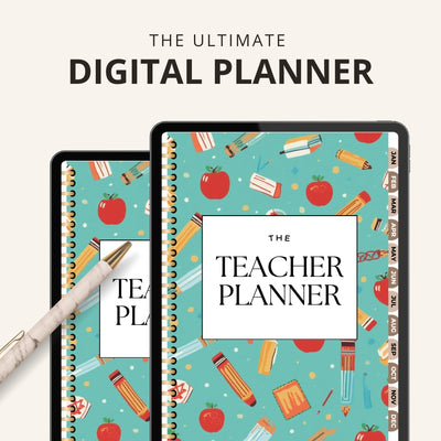 Digital Teacher Planner PDF | Motivational Calendar with Quotes, Notes & To-Do Pages | Printable Teacher Organizer