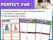 Farm Theme Classroom Job Chart: Printable Teacher Organization (Editable)