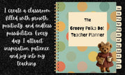 Groovy Digital Teacher Planner | Editable & Printable Classroom Organizer | Polka Dot Theme