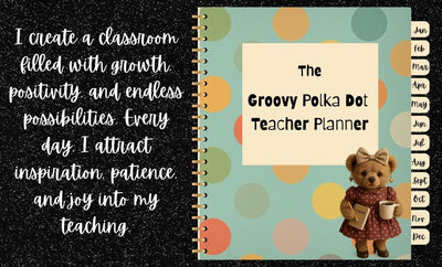 Groovy Digital Teacher Planner | Editable & Printable Classroom Organizer | Polka Dot Theme