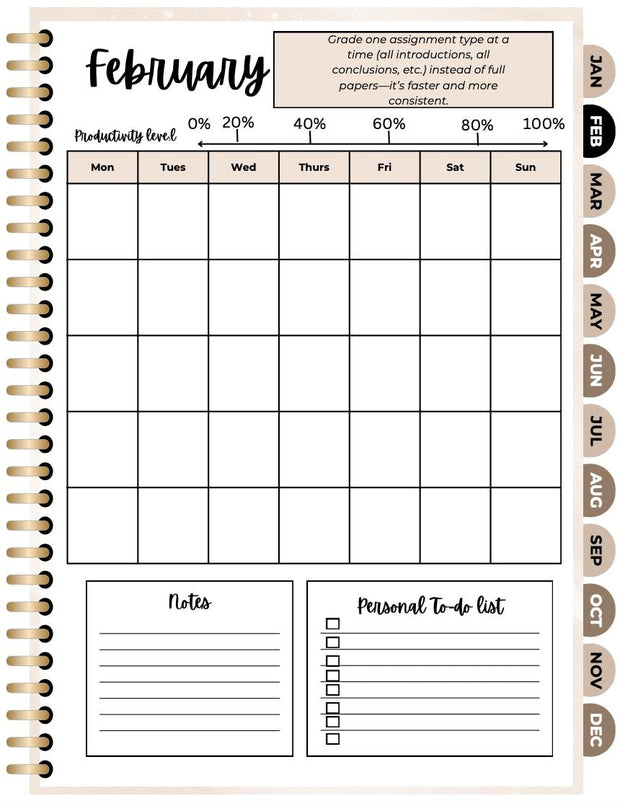 Classroom Joy Digital Teacher Planner | Printable Calendar & Organizer for Classroom Productivity