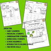 Printable Preschool Worksheets Set 2 | Alphabet, Numbers, Colors, Shapes & Cut and Paste Activities