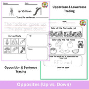 Firefighters to the Rescue Preschool Worksheets | Tracing, Coloring, Alphabet & Shapes for Kindergarten